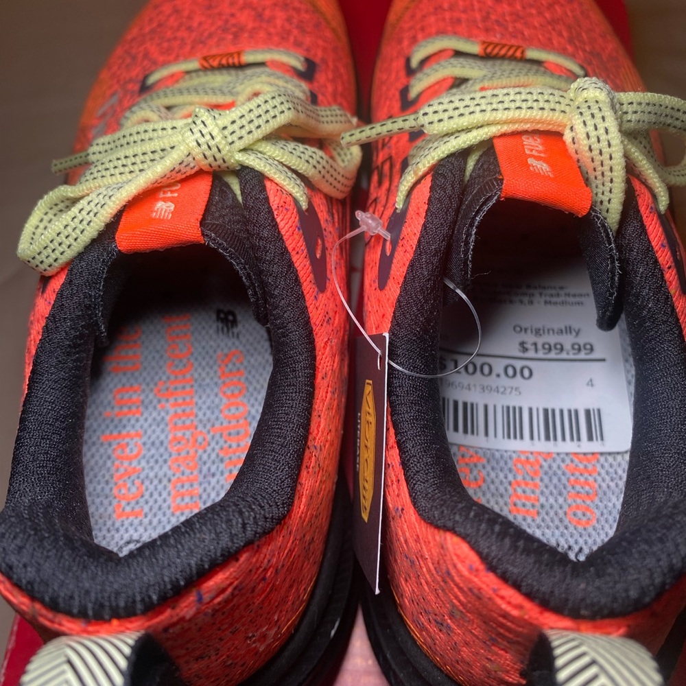 New Balance FuelCell Trail Running Orange Athletic Shoes - Picture 5 of 8